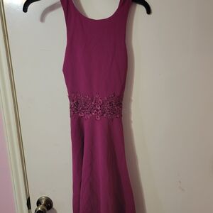 Forever New Magenta Backless Dress